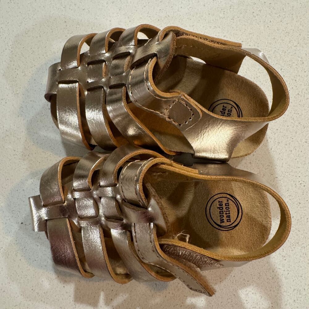 Wonder Nation Baby Girl Size 2 Sandals - Picture 4 of 6